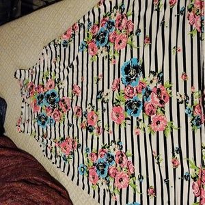 Bobbie Brooks black and white floral dress